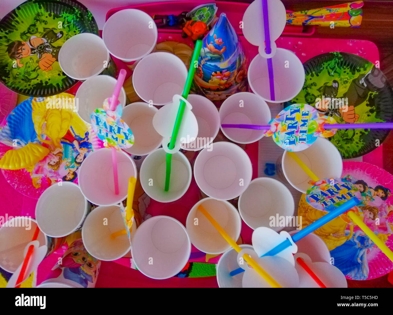 Happy Birthday Pink Stock Photo