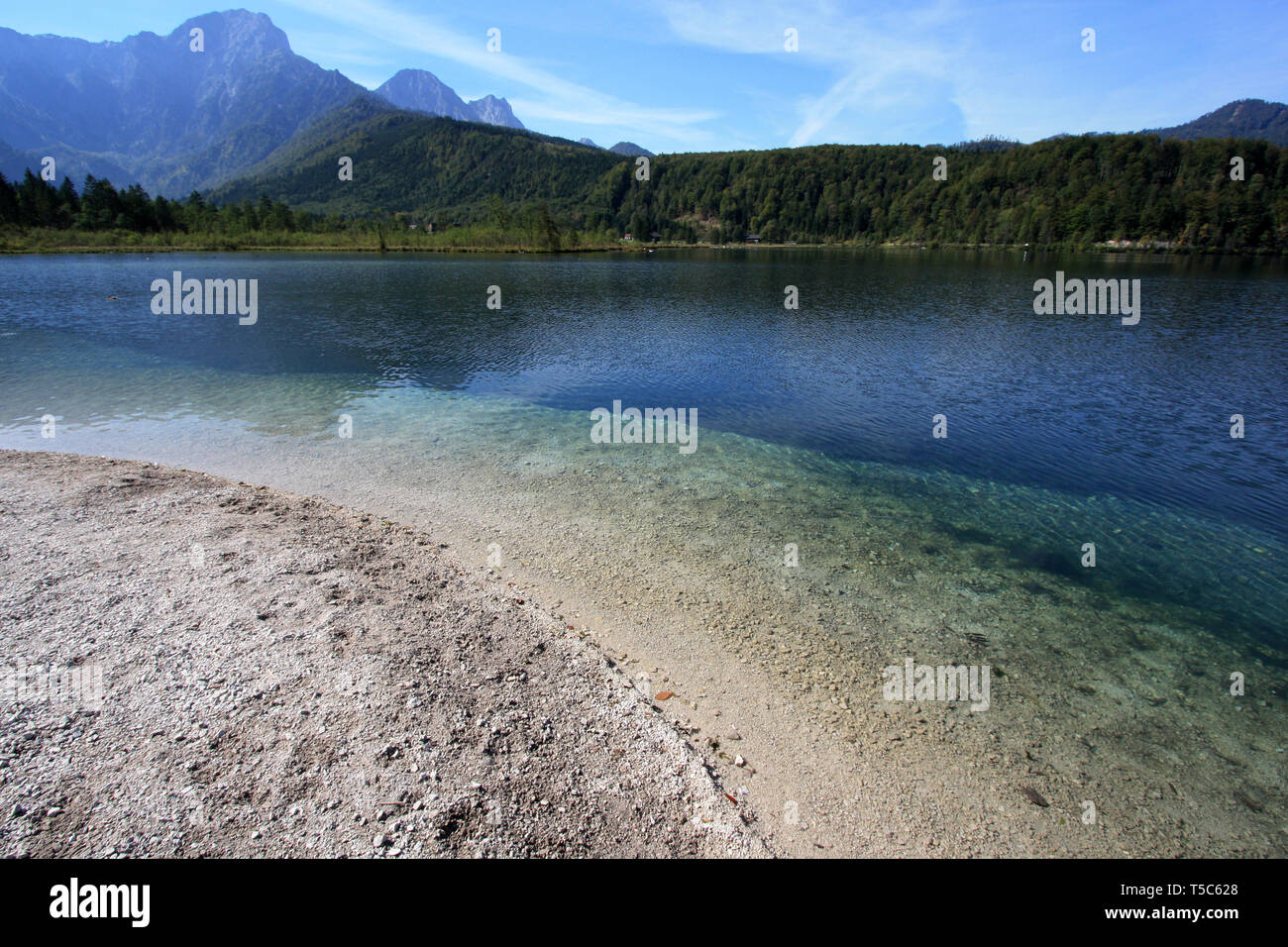 Scenic View Of The Shallow Crystal Clear Water Of The Almsee Near