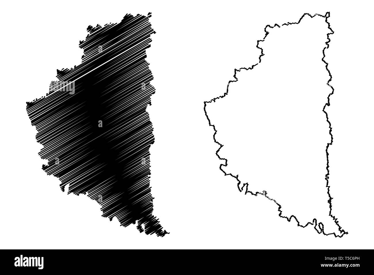 Ternopil Oblast Administrative - Ternopil Oblast Administrative Divisions Of Ukraine Oblasts Of Ukraine Map Vector Illustration Scribble Sketch Ternopilshchyna Map T5C6PH 