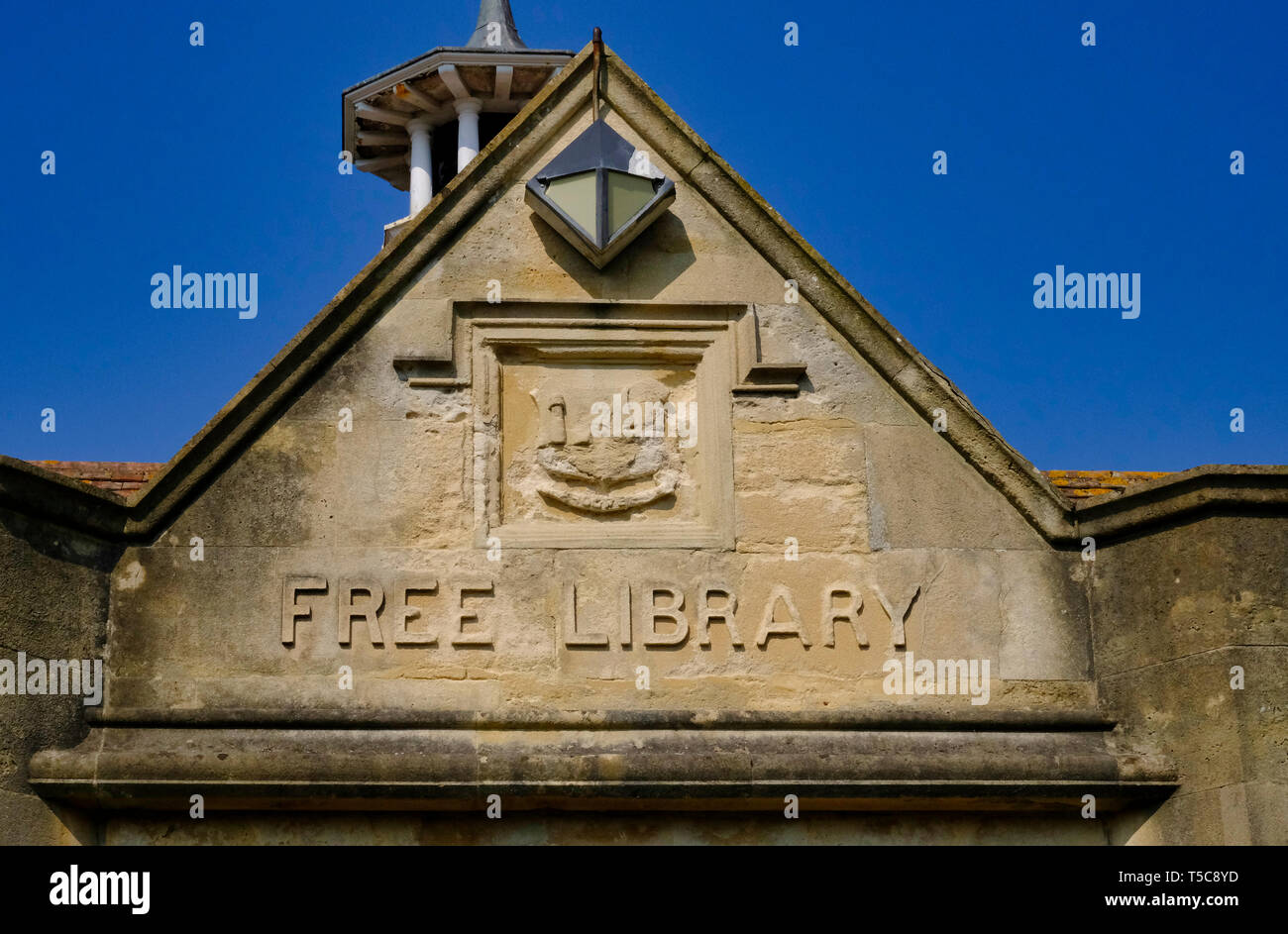 Front elevation of Littlehampton library, West Sussex. The library was built in 1906 and is an Andrew Carnegie legacy library Stock Photo
