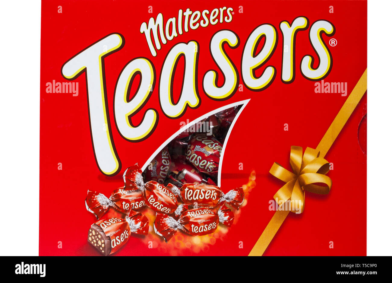 Box of Maltesers Teasers - milk chocolate with honeycombed pieces Stock Photo