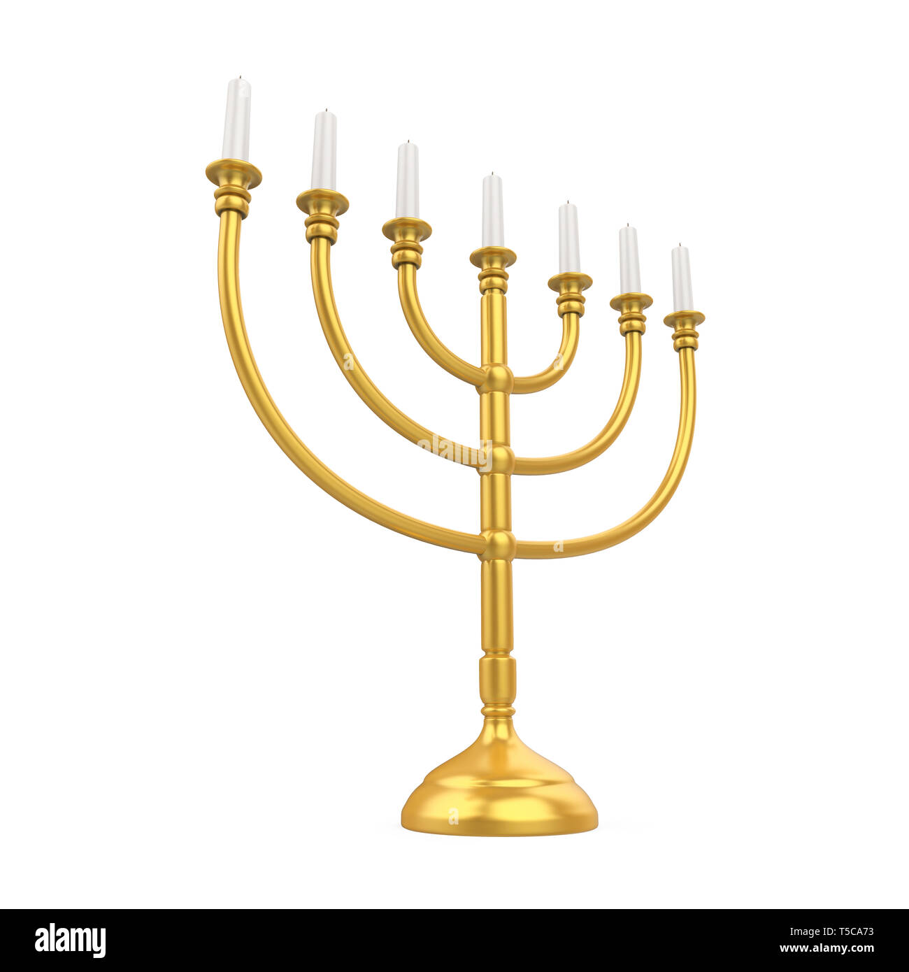 Hanukkah Menorah Isolated Stock Photo Alamy