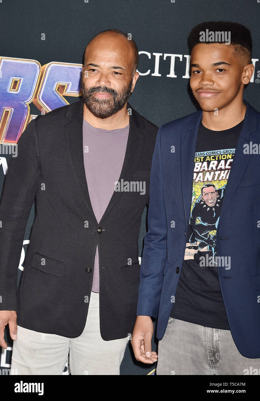 LOS ANGELES, CA APRIL 22 Jeffrey Wright (L) and Elijah Wright arrive
