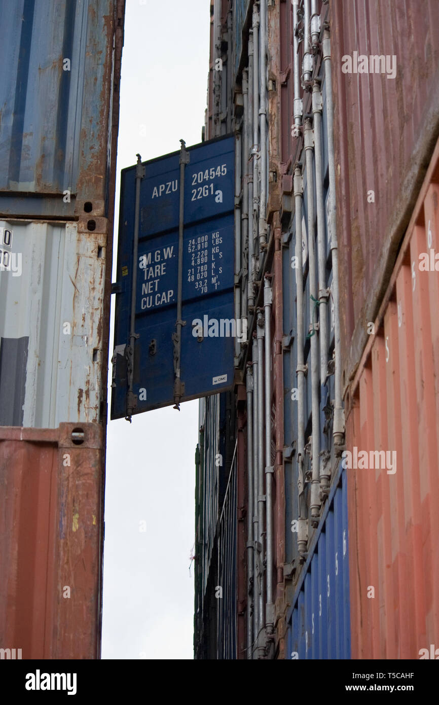 Shipping Containers at Southampton Docks Stock Photo Alamy
