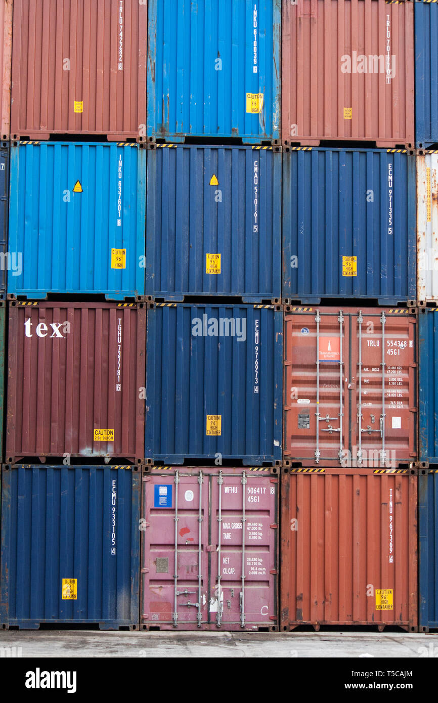 Shipping Containers at Southampton Docks Stock Photo Alamy