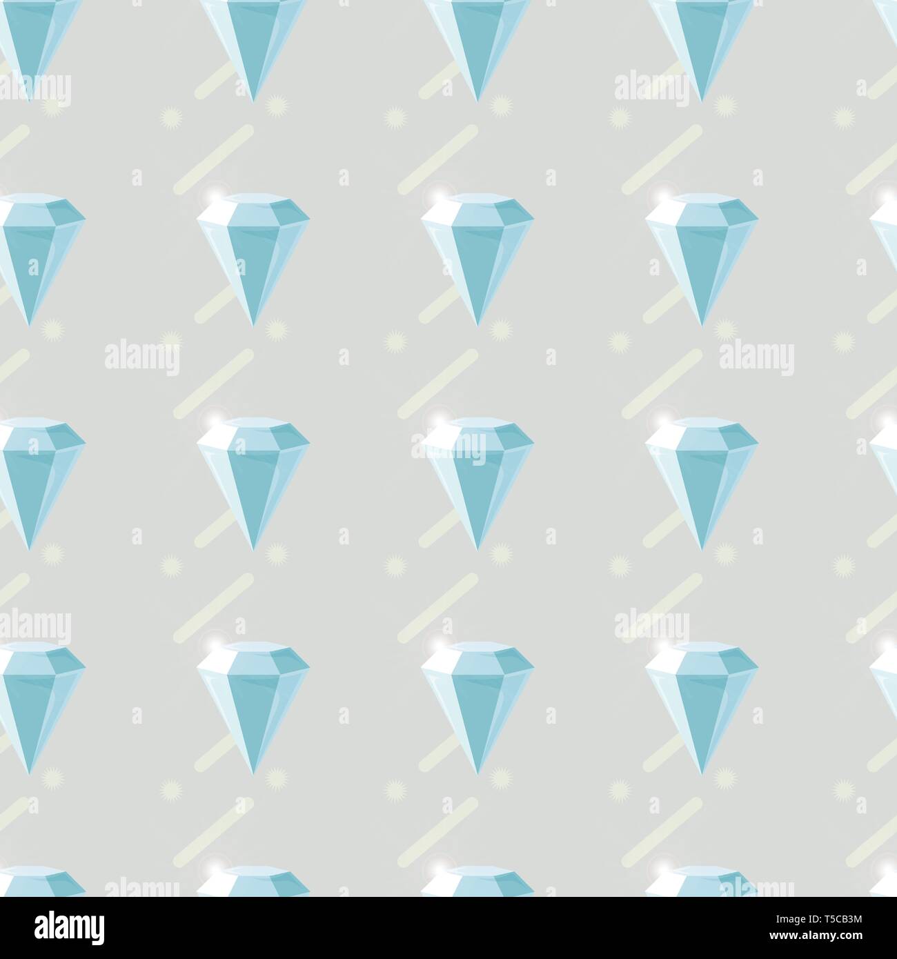 Vector seamless pattern with diamonds. Fashion background with crystal ...