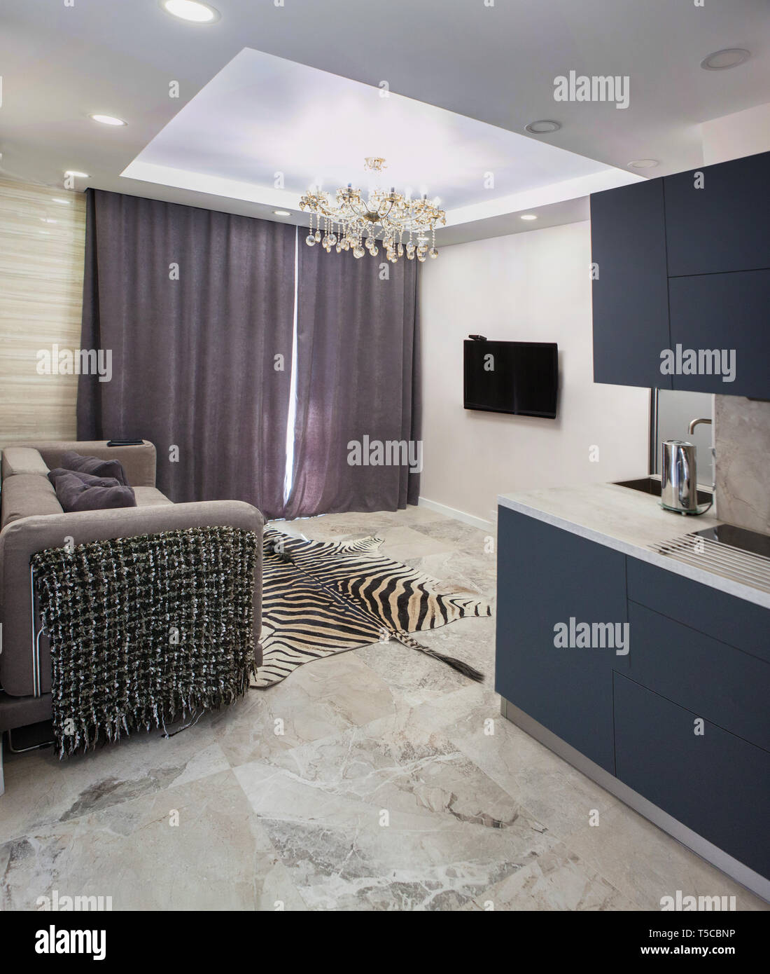 View of interior, apartment renovation, construction, renovation Stock Photo ...