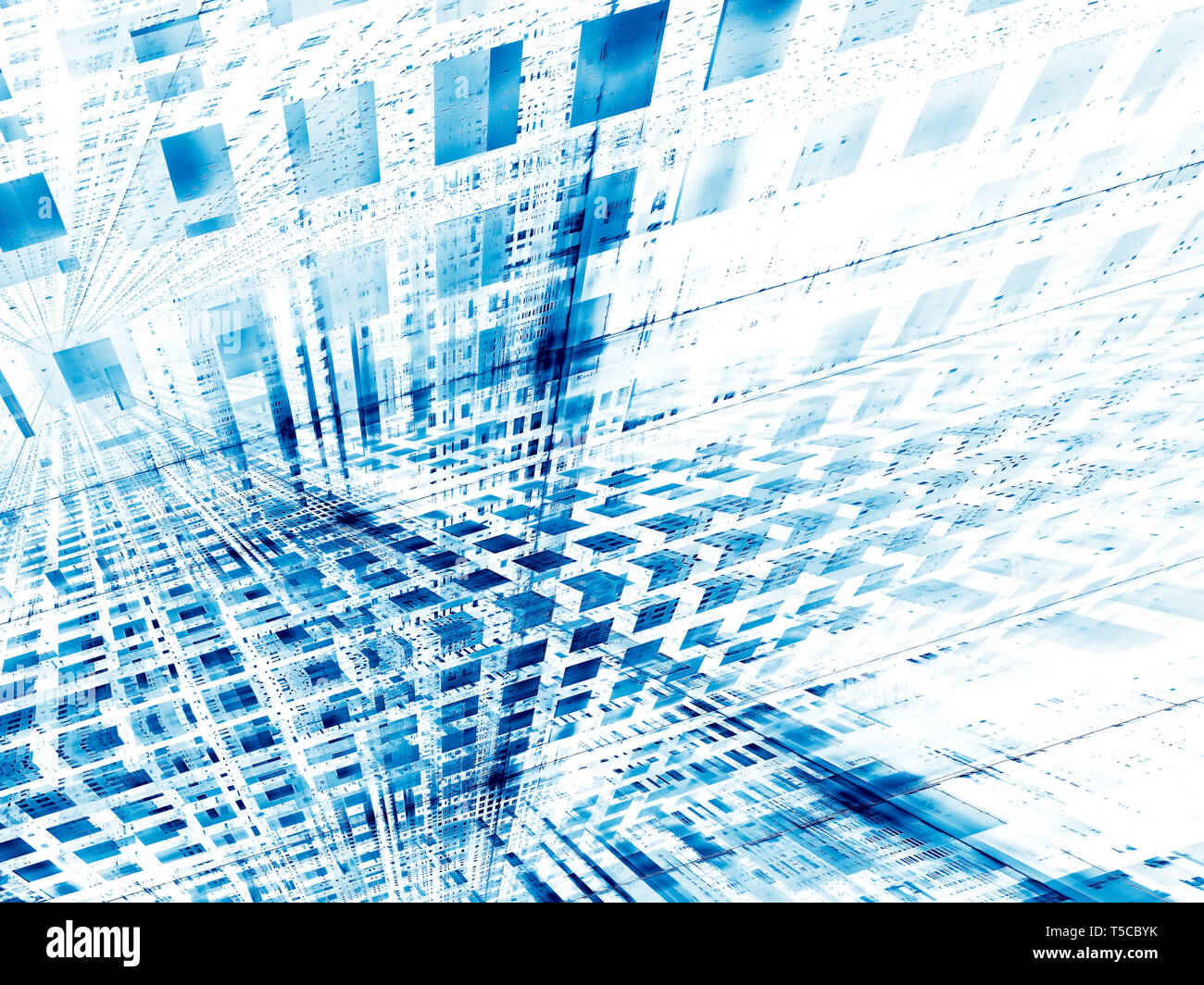 Futuristic structure - tech style abstract digitally generated image Stock Photo