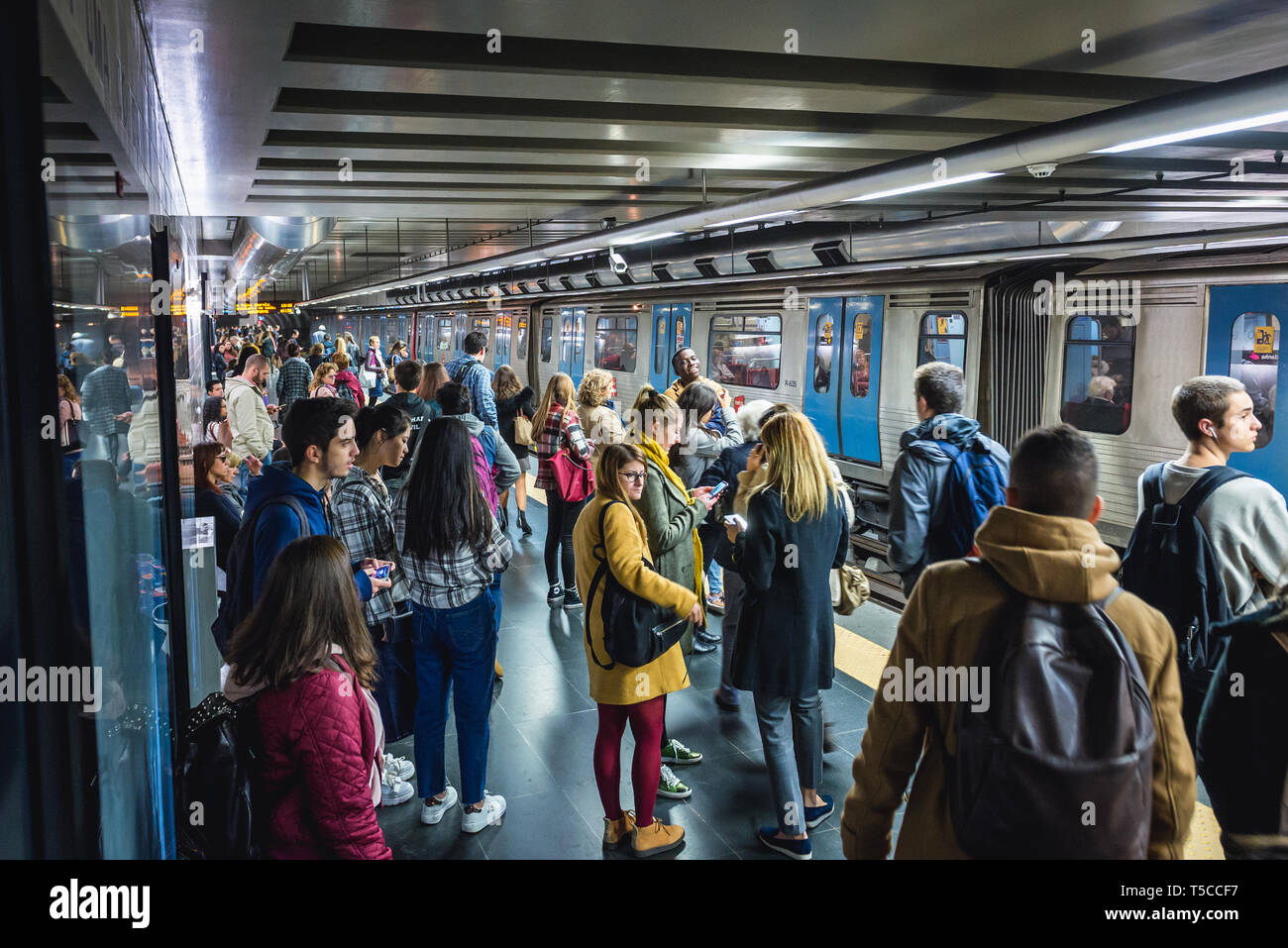 In the Lisbon subway, Lisbon, Portugal Stock Photo - Alamy