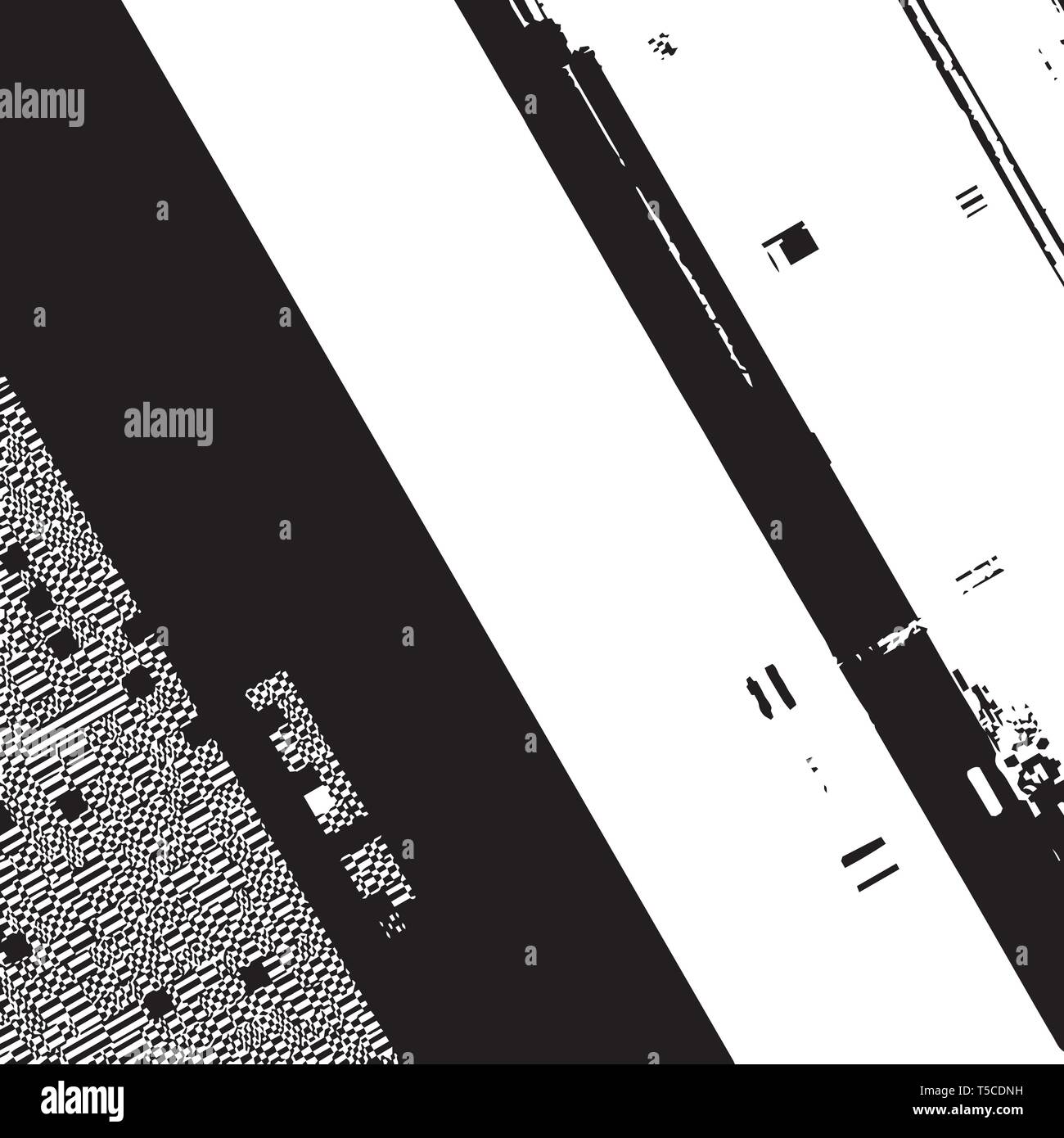 Glitched Diagonal Overlay Stock Vector