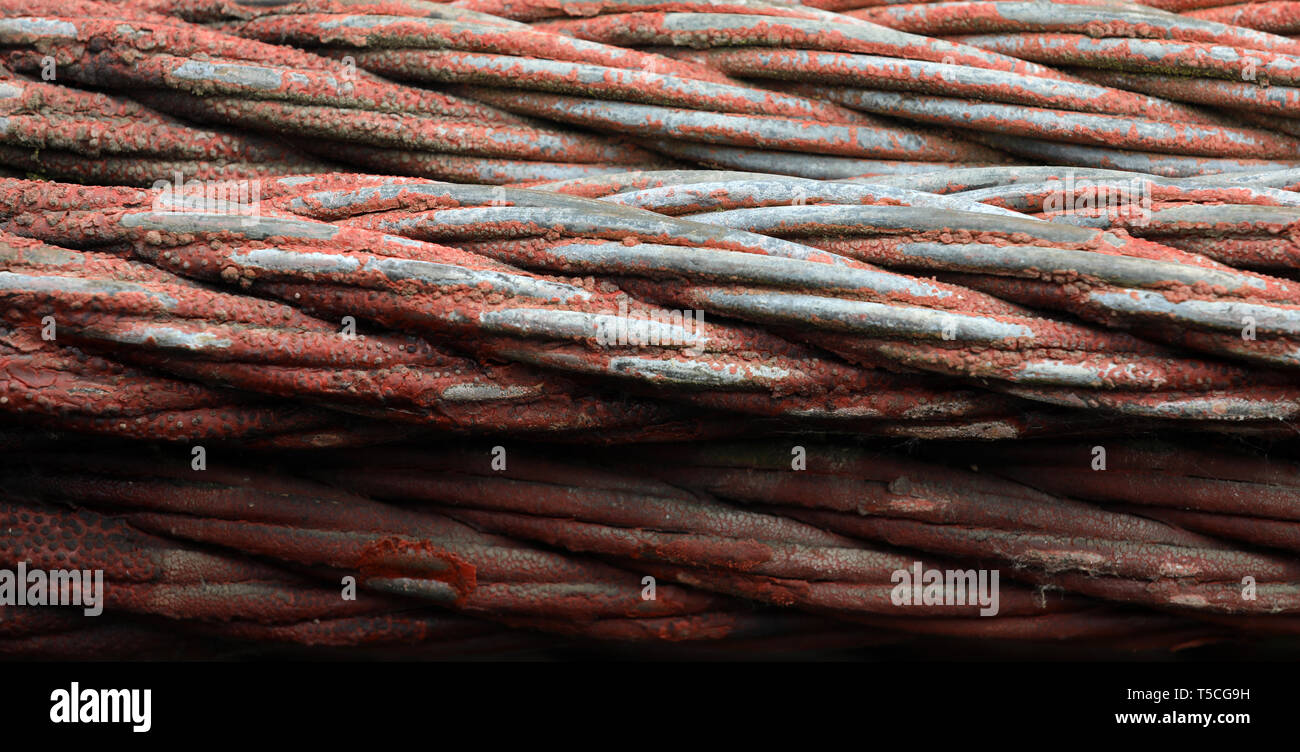 Steel cable Rope Steel Stock Photo Alamy