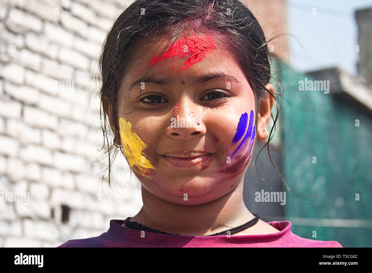 Close up half face girl hi-res stock photography and images - Alamy
