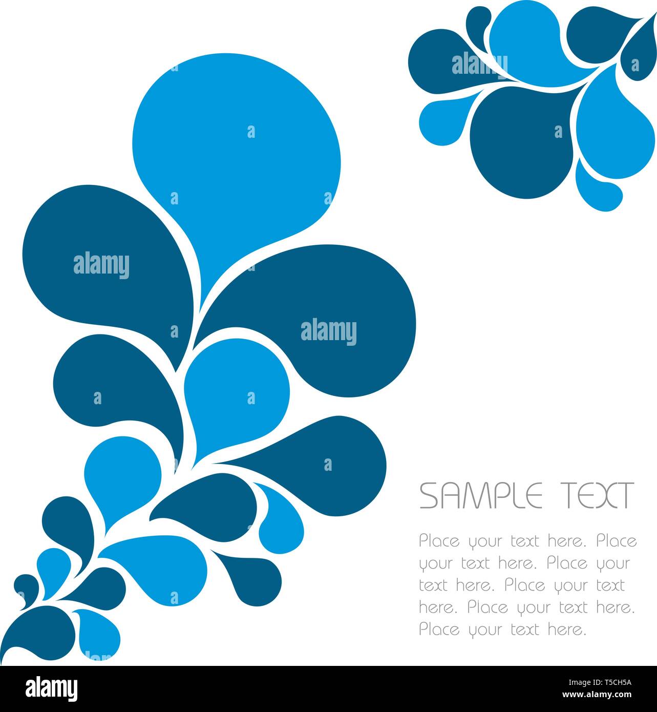 Abstract blue shapes on a white background Stock Vector Image & Art - Alamy