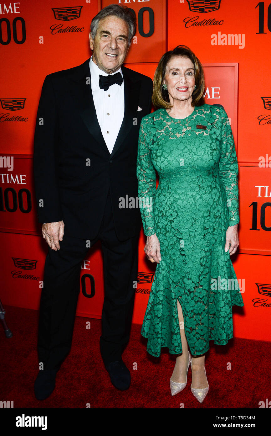 MANHATTAN, NEW YORK CITY, NEW YORK, USA - APRIL 23: Paul Pelosi, Nancy Pelosi arrive at the 2019 Time 100 Gala held at the Frederick P. Rose Hall at Jazz At Lincoln Center on April 23, 2019 in Manhattan, New York City, New York, United States. (Photo by Image Press Agency) Stock Photo