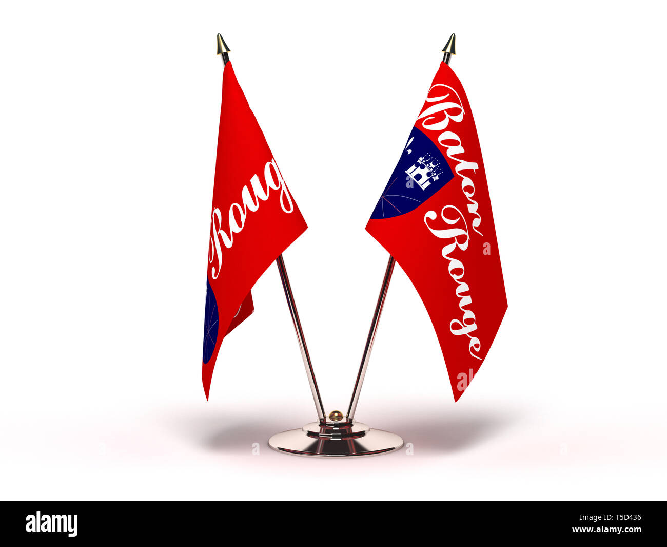Louisiana Baton Rouge Flag (Flags Isolated with clipping path Stock