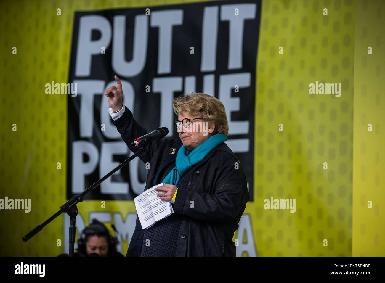 Put It To The People rally at Parliament Square sees hundreds of thousands of people march through London demanding a final say on Brexit  Featuring: Sandi Toksvig  Where: London, United Kingdom When: 23 Mar 2019 Credit: Wheatley/WENN Stock Photo