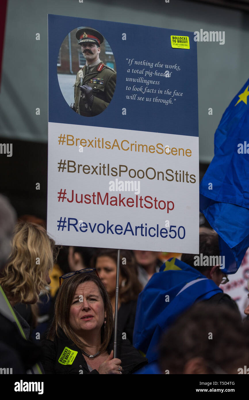Put It To The People rally at Parliament Square sees hundreds of thousands of people march through London demanding a final say on Brexit  Featuring: Atmosphere, View Where: London, United Kingdom When: 23 Mar 2019 Credit: Wheatley/WENN Stock Photo