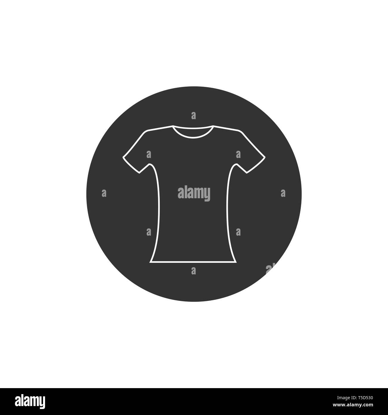 Vector illustration, flat design. Clothes t shirt icon Stock Vector