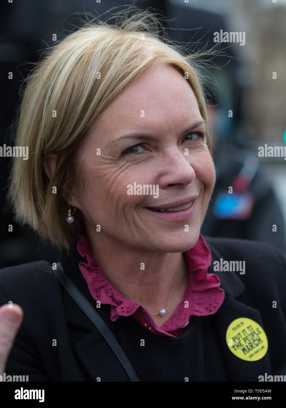 Put It To The People rally at Parliament Square sees hundreds of thousands of people march through London demanding a final say on Brexit  Featuring: Mariella Frostrup Where: London, United Kingdom When: 23 Mar 2019 Credit: Wheatley/WENN Stock Photo