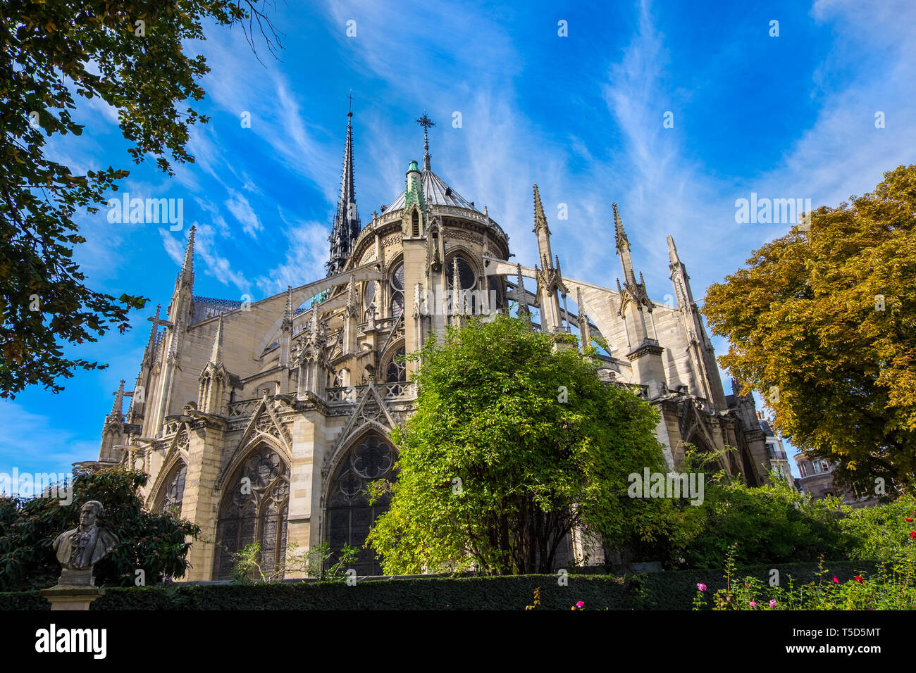 Notre Dame cathedral in Paris, France. Stock Photo