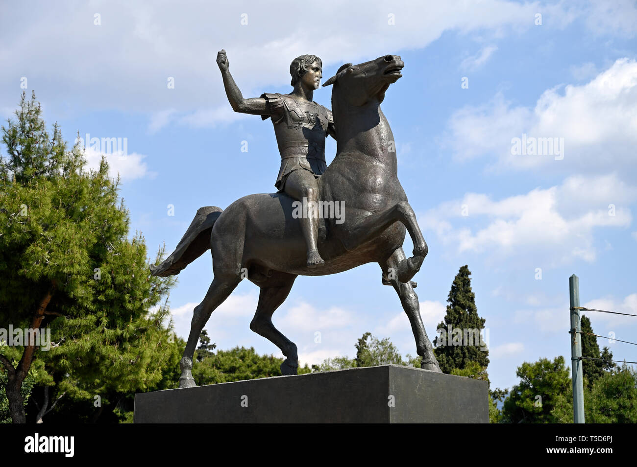 Statue of Alexander the Great in Athens, Greece Stock Photo Alamy