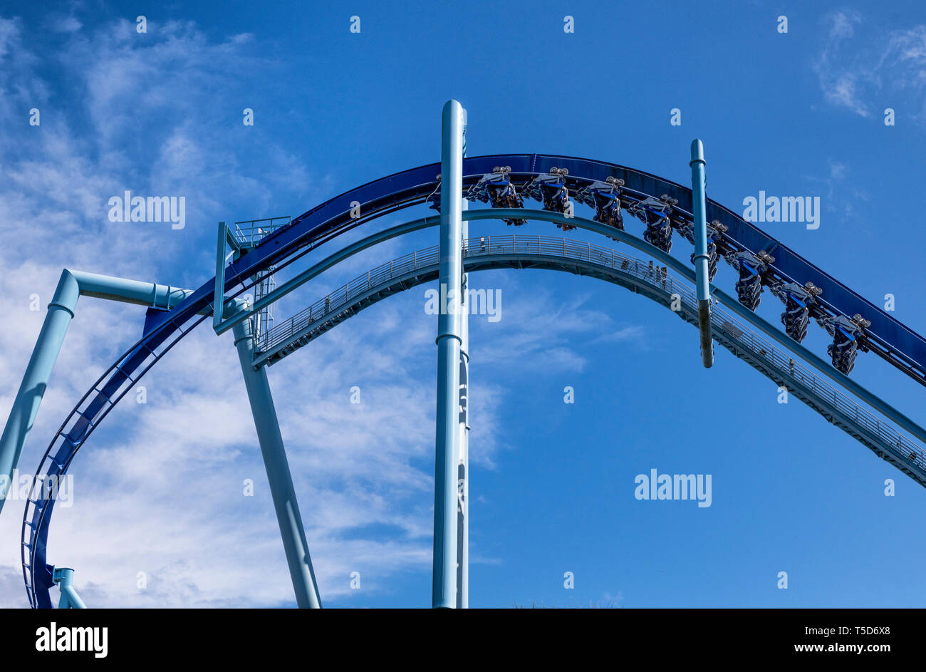 Manta roller coaster, SeaWorld, Orlando, Florida, USA. Stock Photo