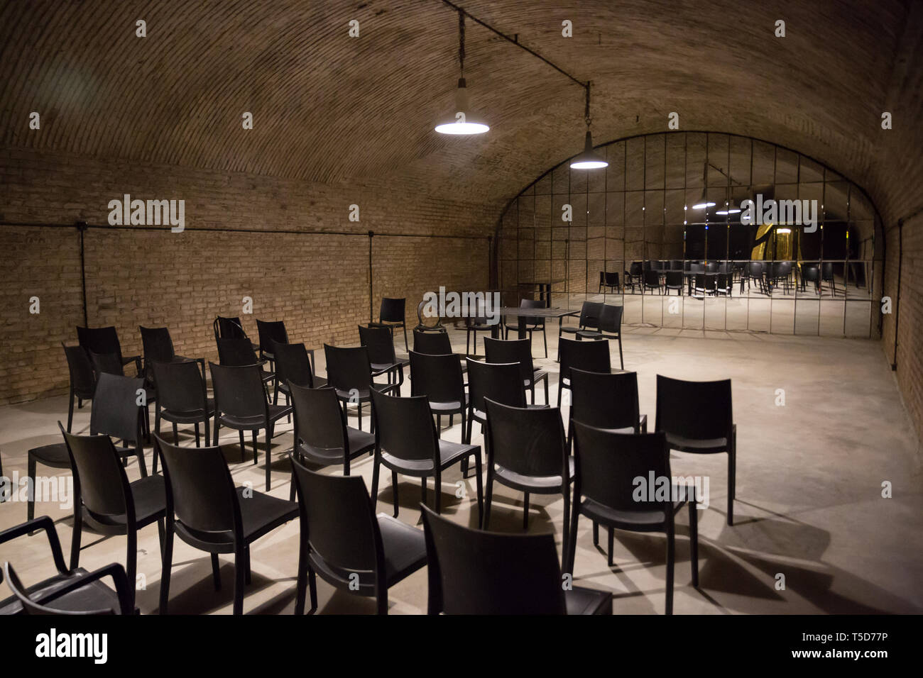 Photo of empty meeting room in loft style for graphic and web design, for  website or mobile app Stock Photo - Alamy