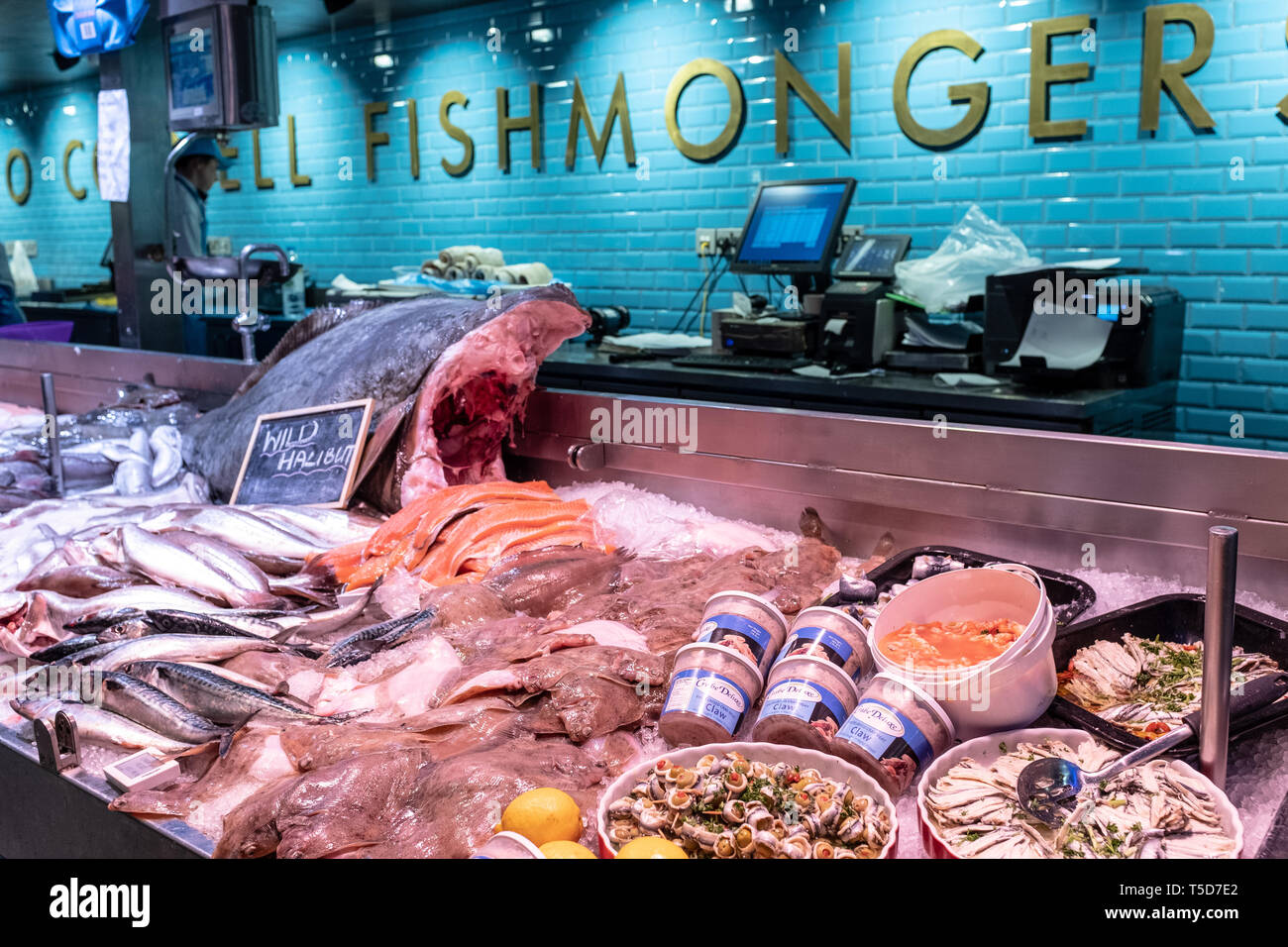 Fresh fish. O'Connell fishmonger at the English Market, Cork, Ireland Stock Photo