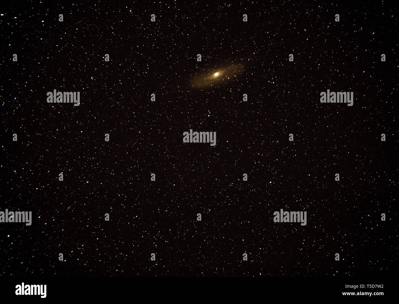 deep sky photography with andromeda and companion M31 M32 M110 Stock Photo