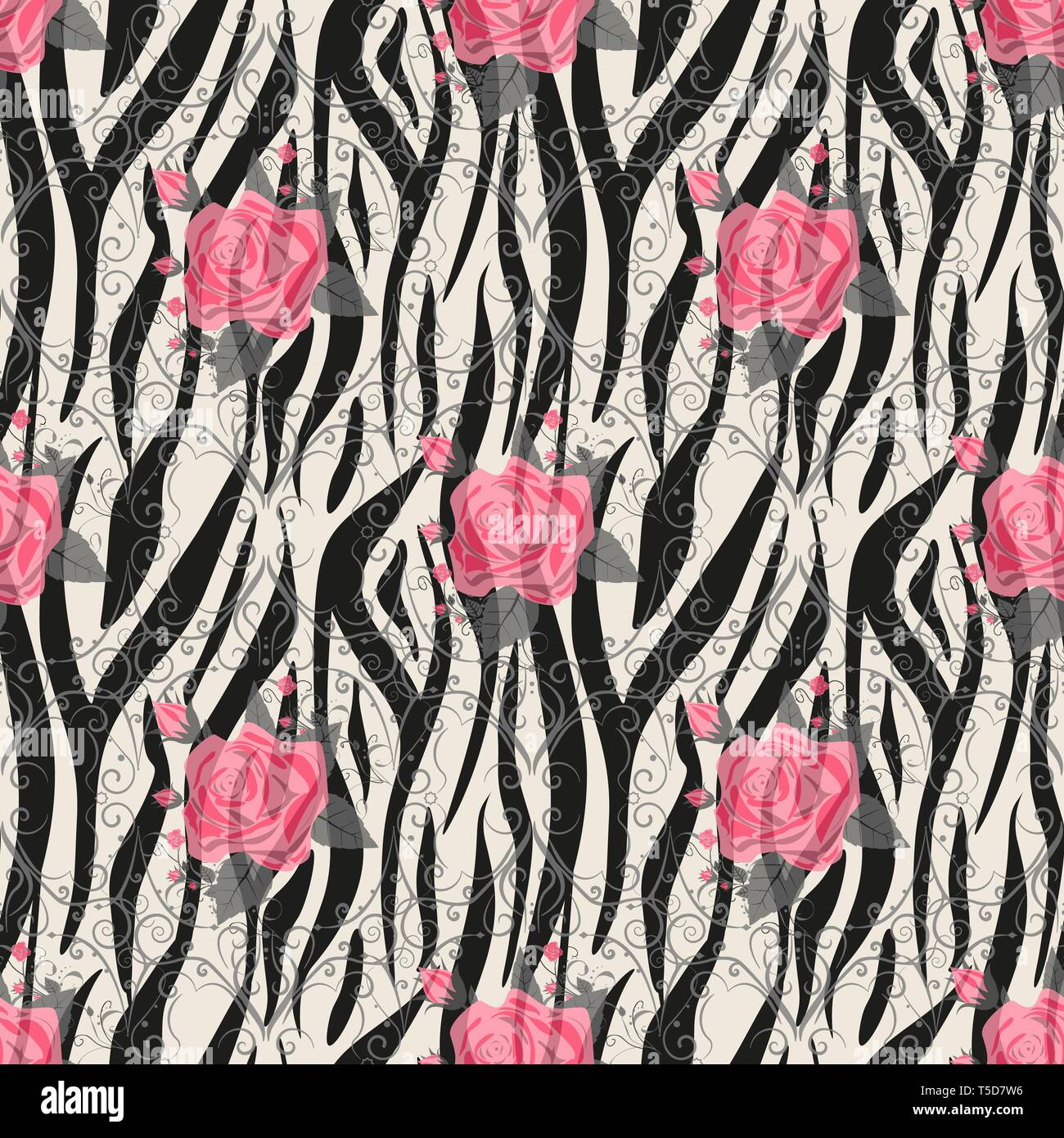 Red And Black Zebra Print Background