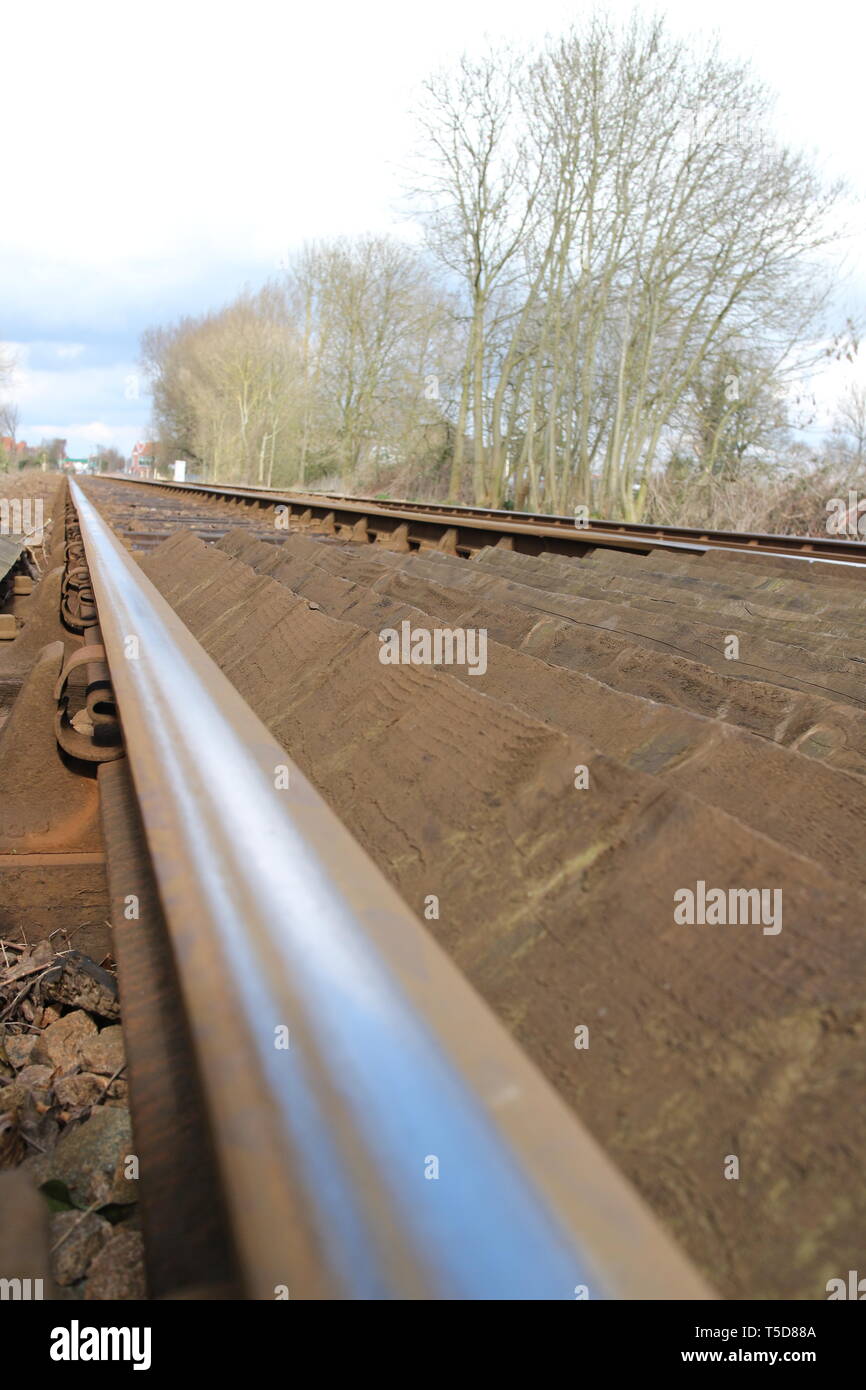 Railway line close up hi-res stock photography and images - Alamy