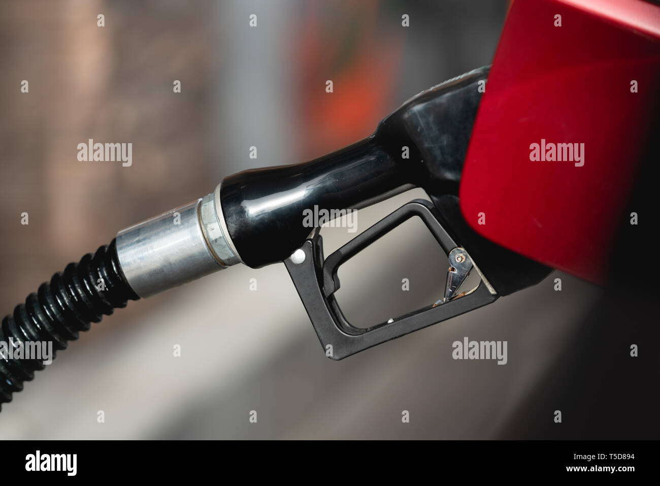 Gas Station, Gas Pump Nozzle Stock Photo