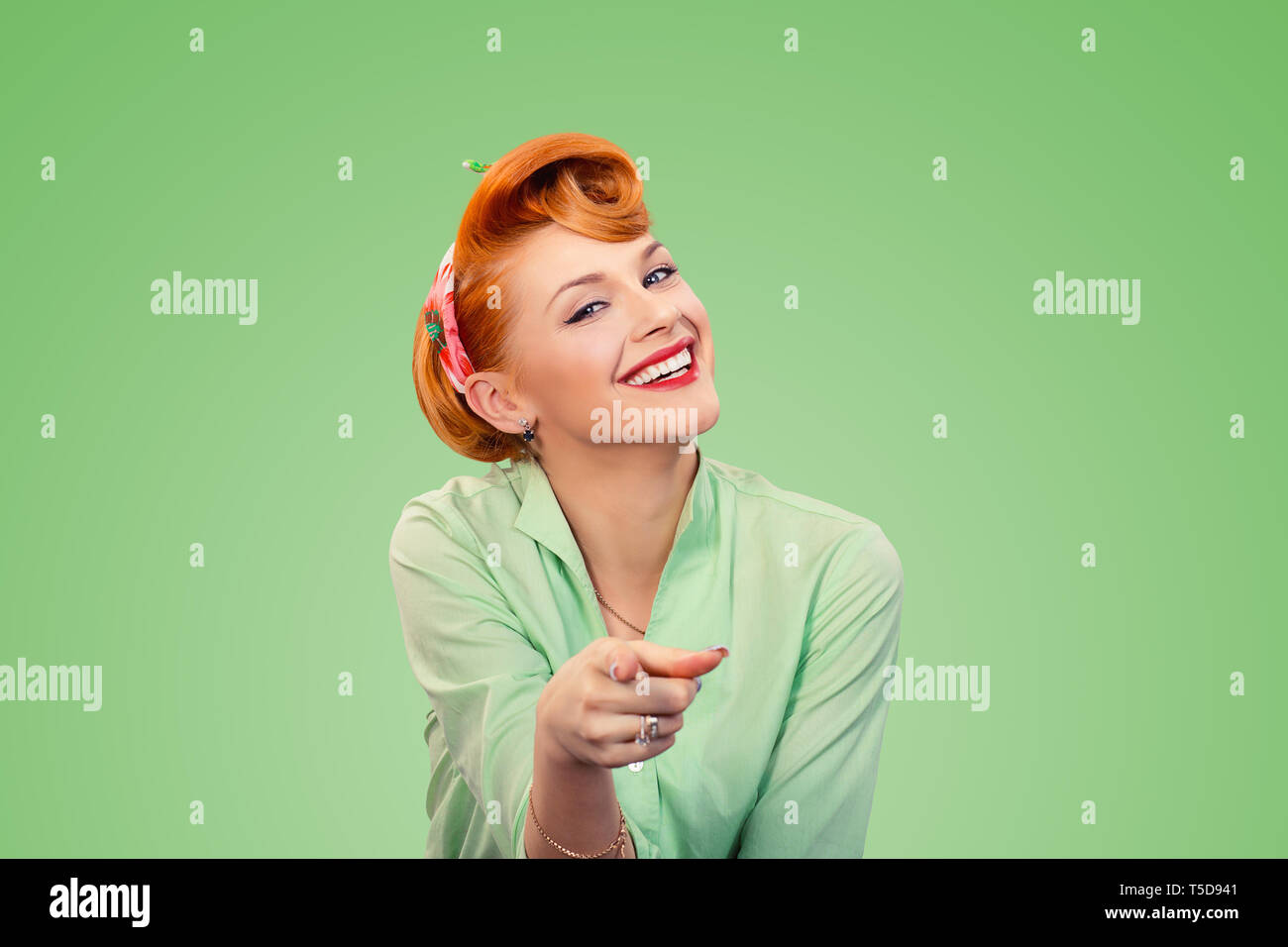 I Choose You Beautiful Young Businesswoman Pinup Girl With Retro