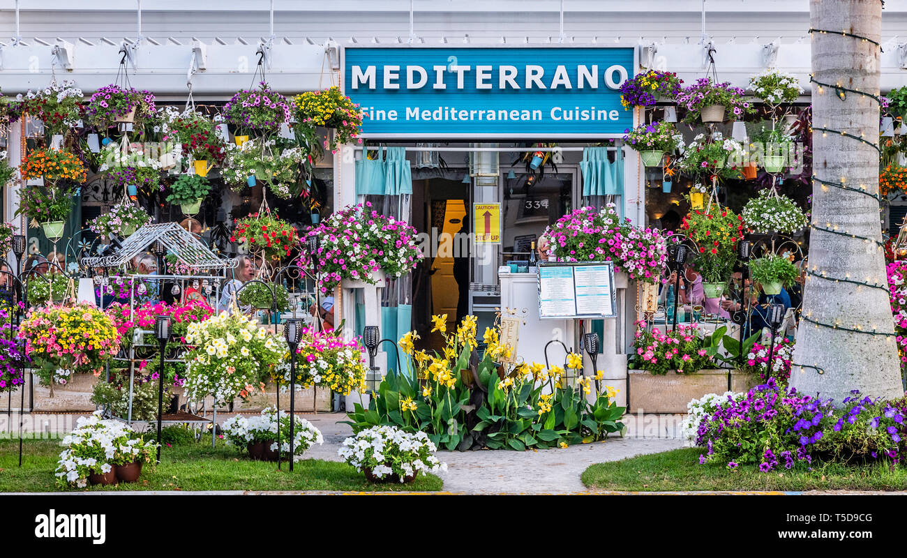 Mediterrano Restaurant, Naples, Florida, USA. Stock Photo