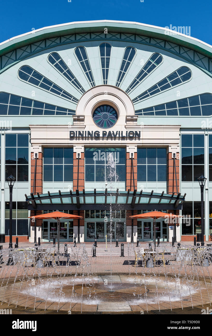 The Mall of dining pavilion, Beuford, USA Stock Photo