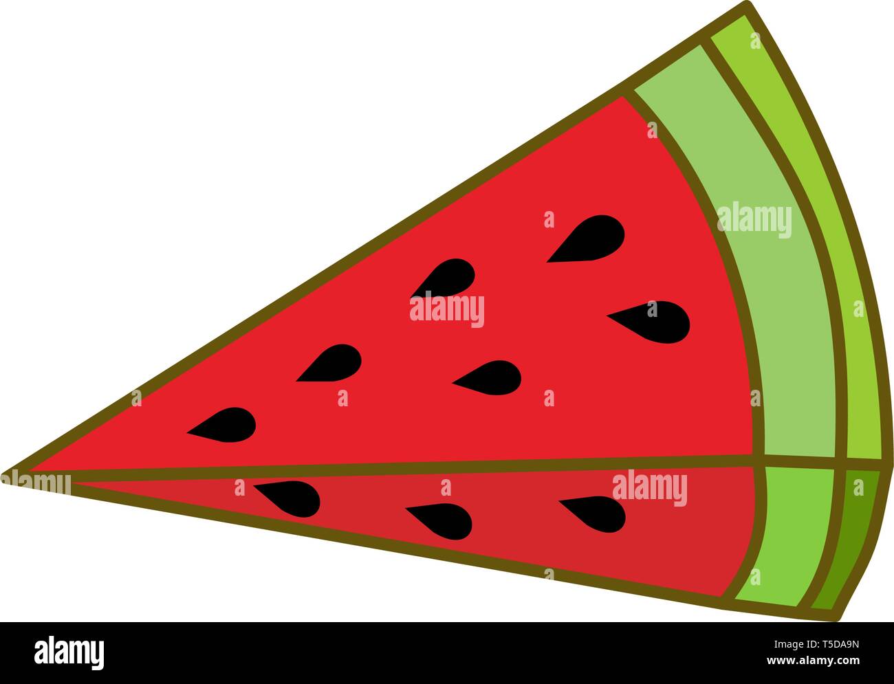 Watermelon Fruit Template Vector Flat Stock Vector