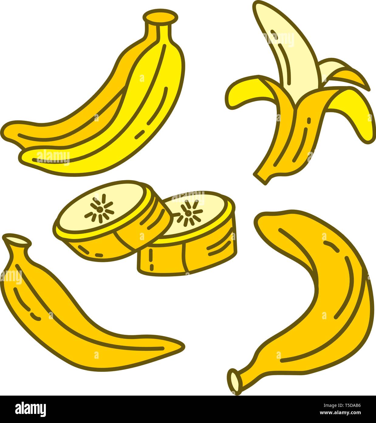 Banana Fruit Design Graphic Template Vector Stock Vector