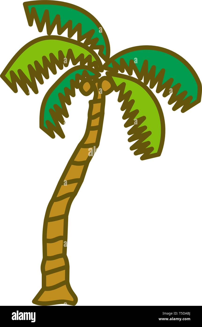 coconut-tree-design-illustration-template-vector-stock-vector-image