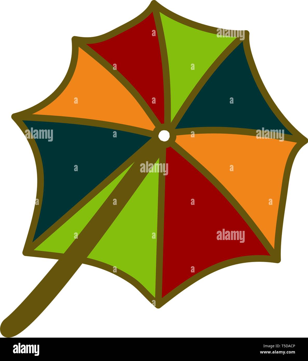 Umbrella Beach Design Illustration Template Vector Stock Vector Image