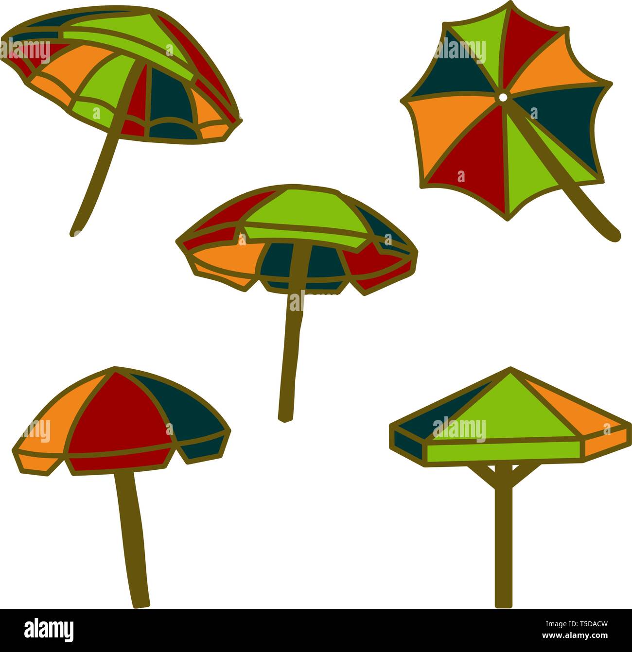 Umbrella Beach Design Illustration Template Vector Stock Vector Image