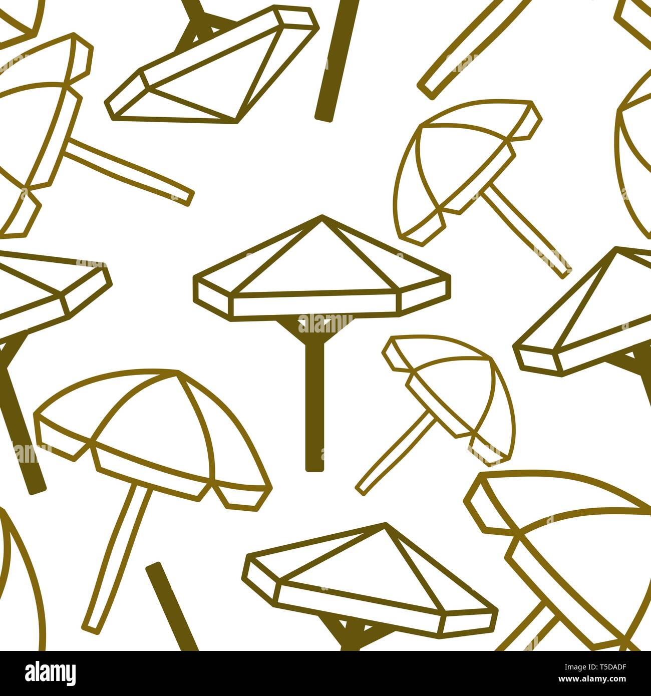Umbrella Beach Pattern Seamless Design Template Vector Stock Vector ...