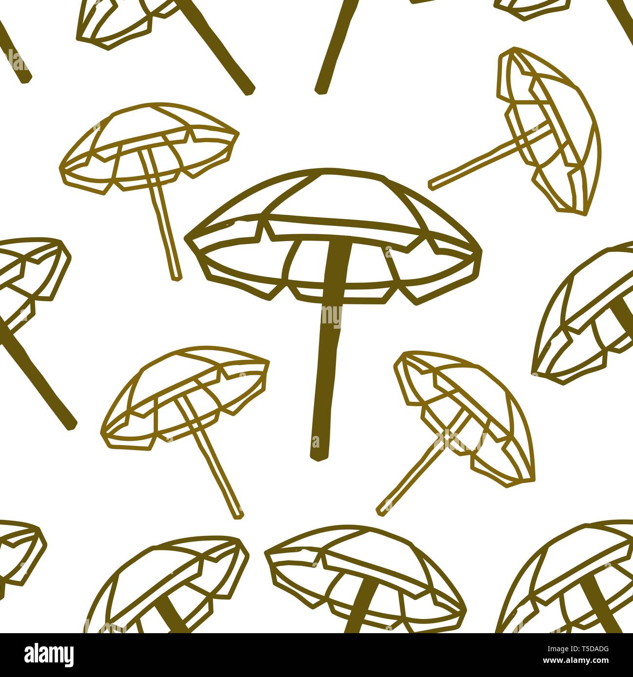 Umbrella Beach Pattern Seamless Design Template Vector Stock Vector