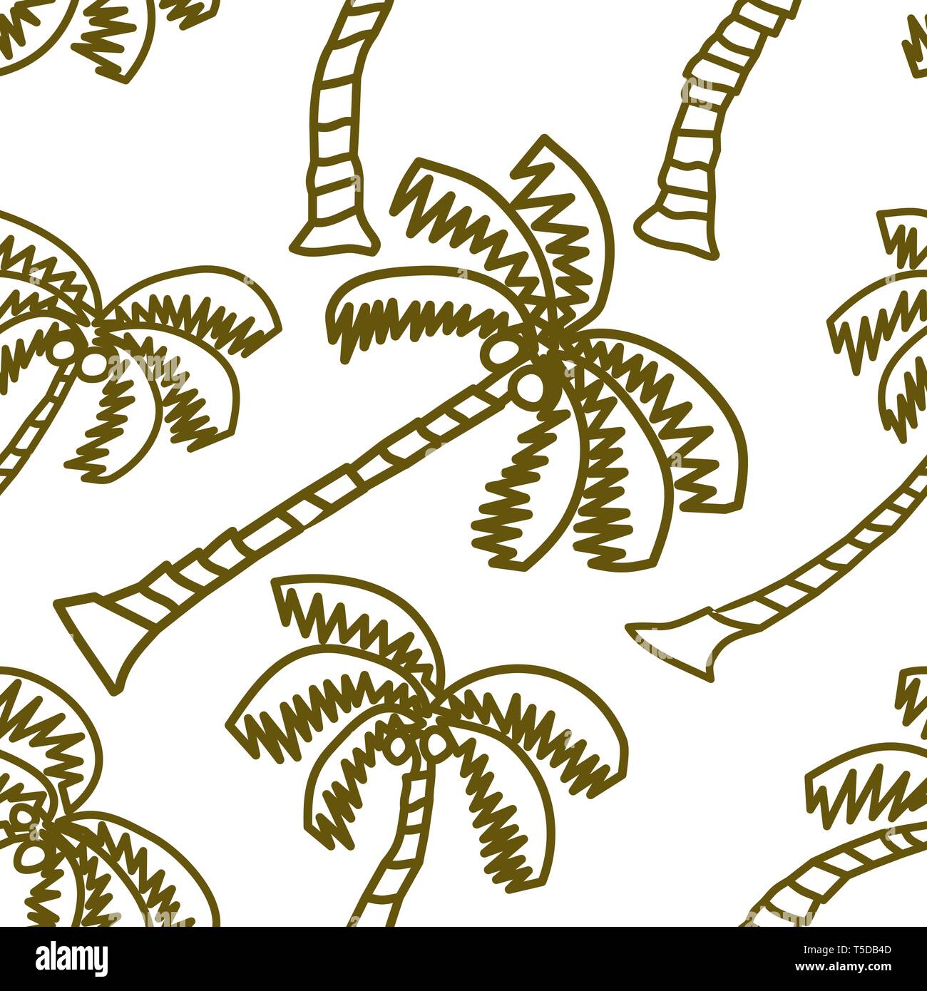 Coconut Pattern Seamless Vector Template Stock Vector