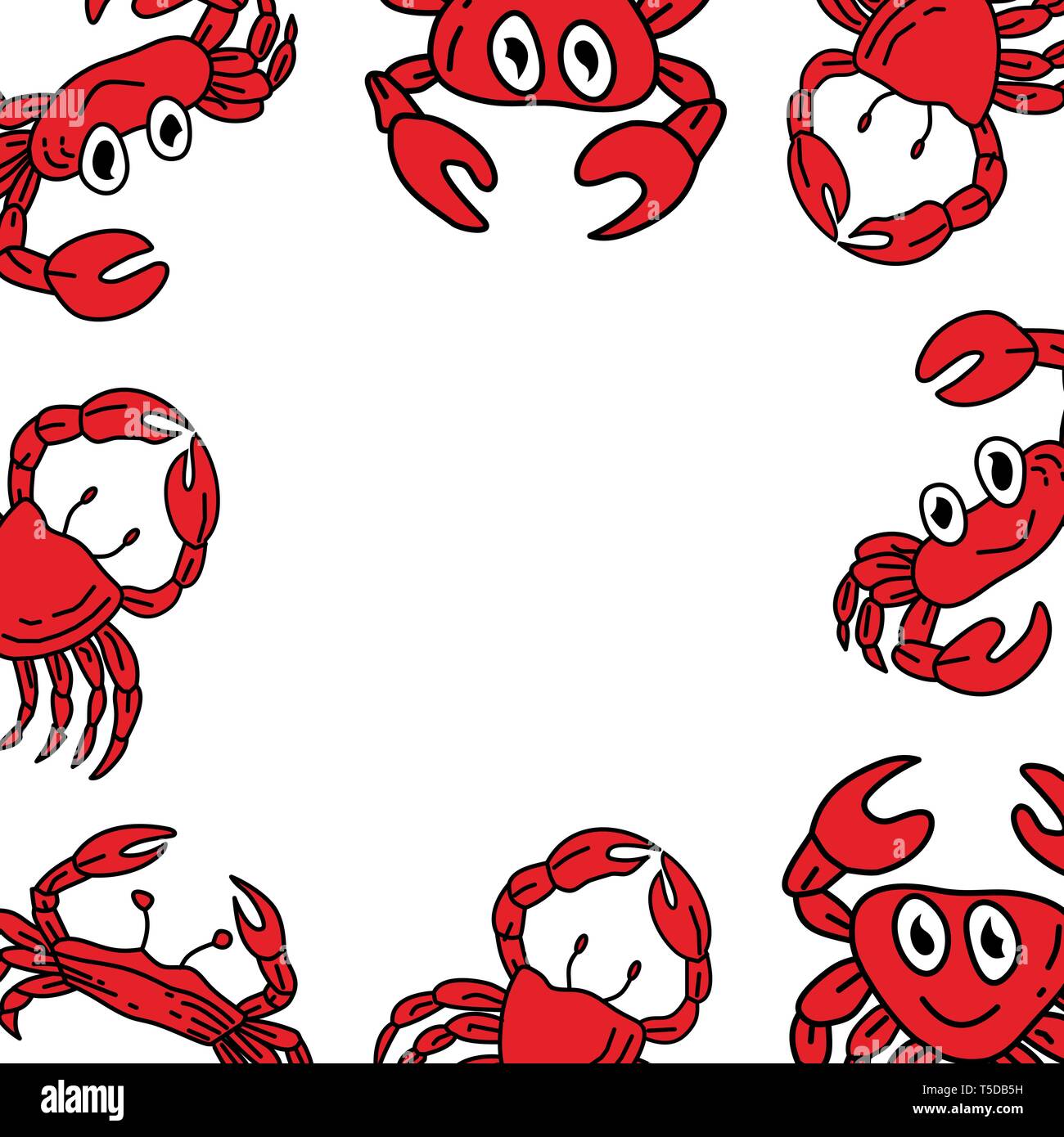 Coral reef crab underwater Stock Vector Images Alamy