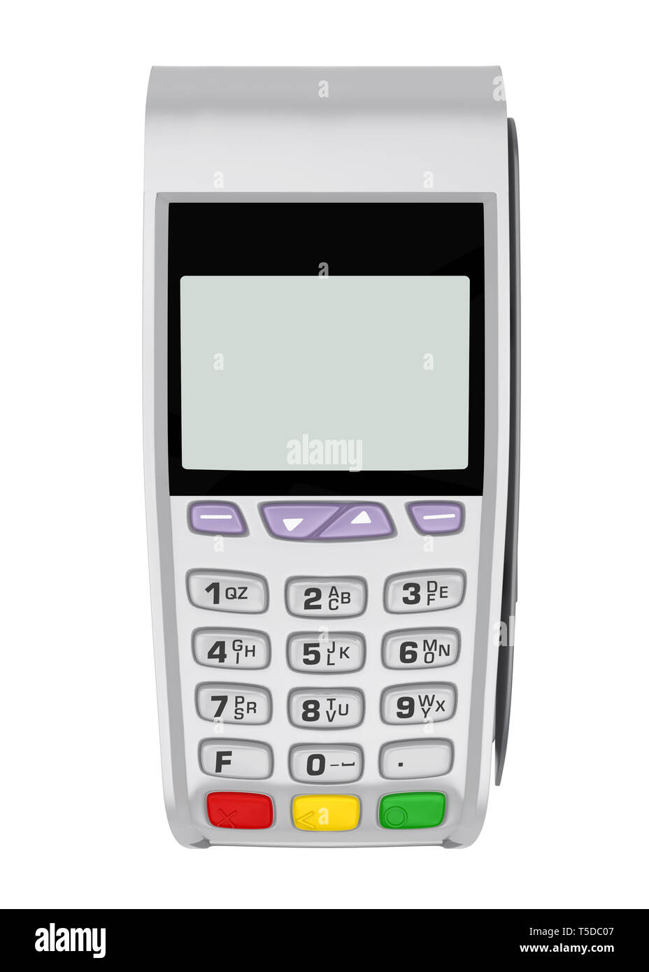 POS Terminal Credit Card Machine Isolated Stock Photo