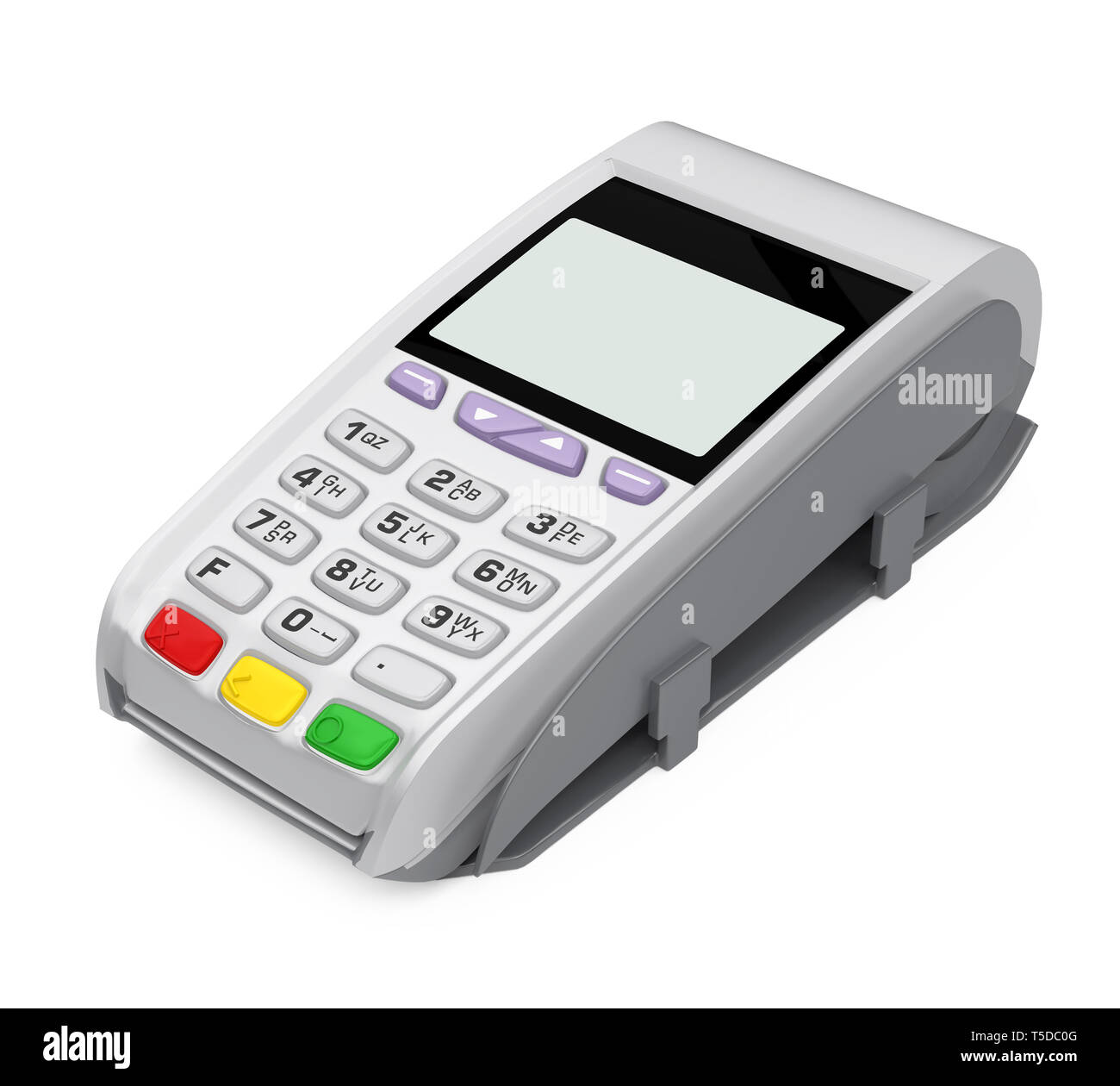 POS Terminal Credit Card Machine Isolated Stock Photo