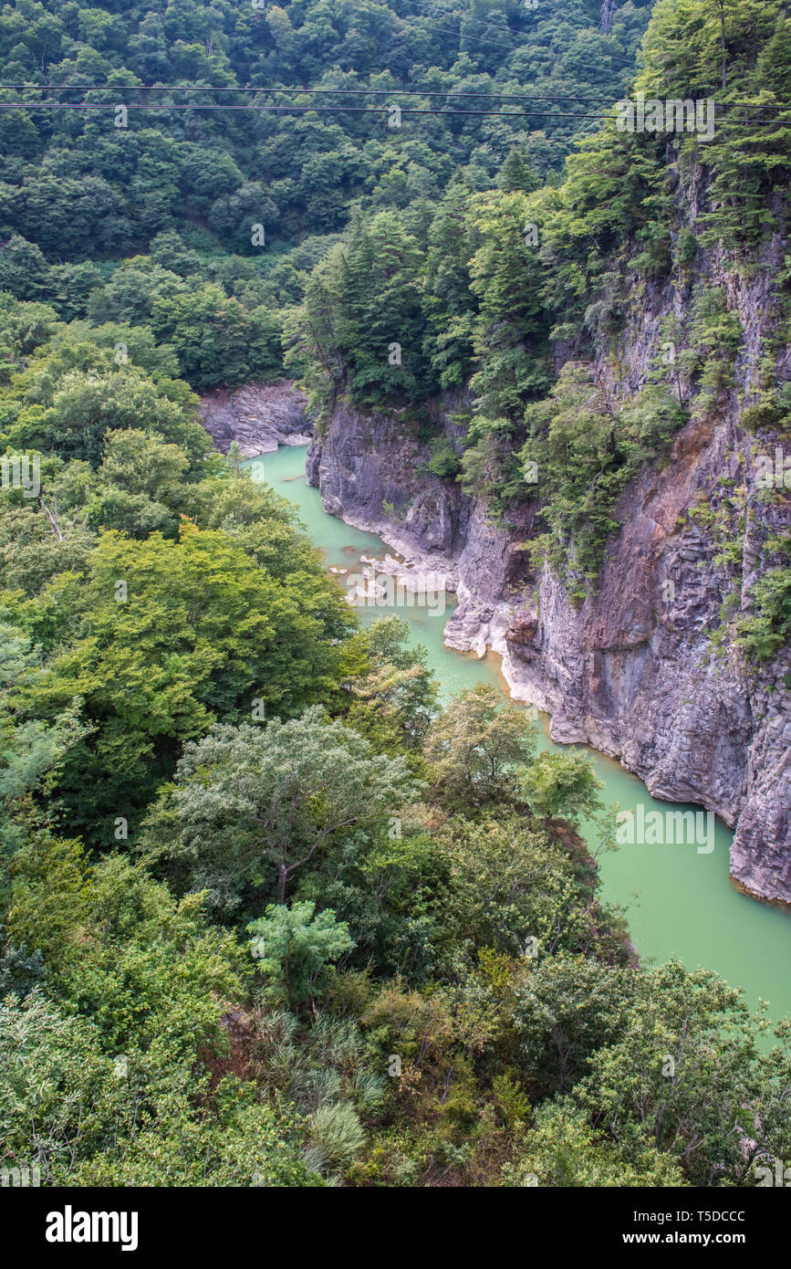 The river of kojirakawa near Narude Dam in Nanto Stock Photo