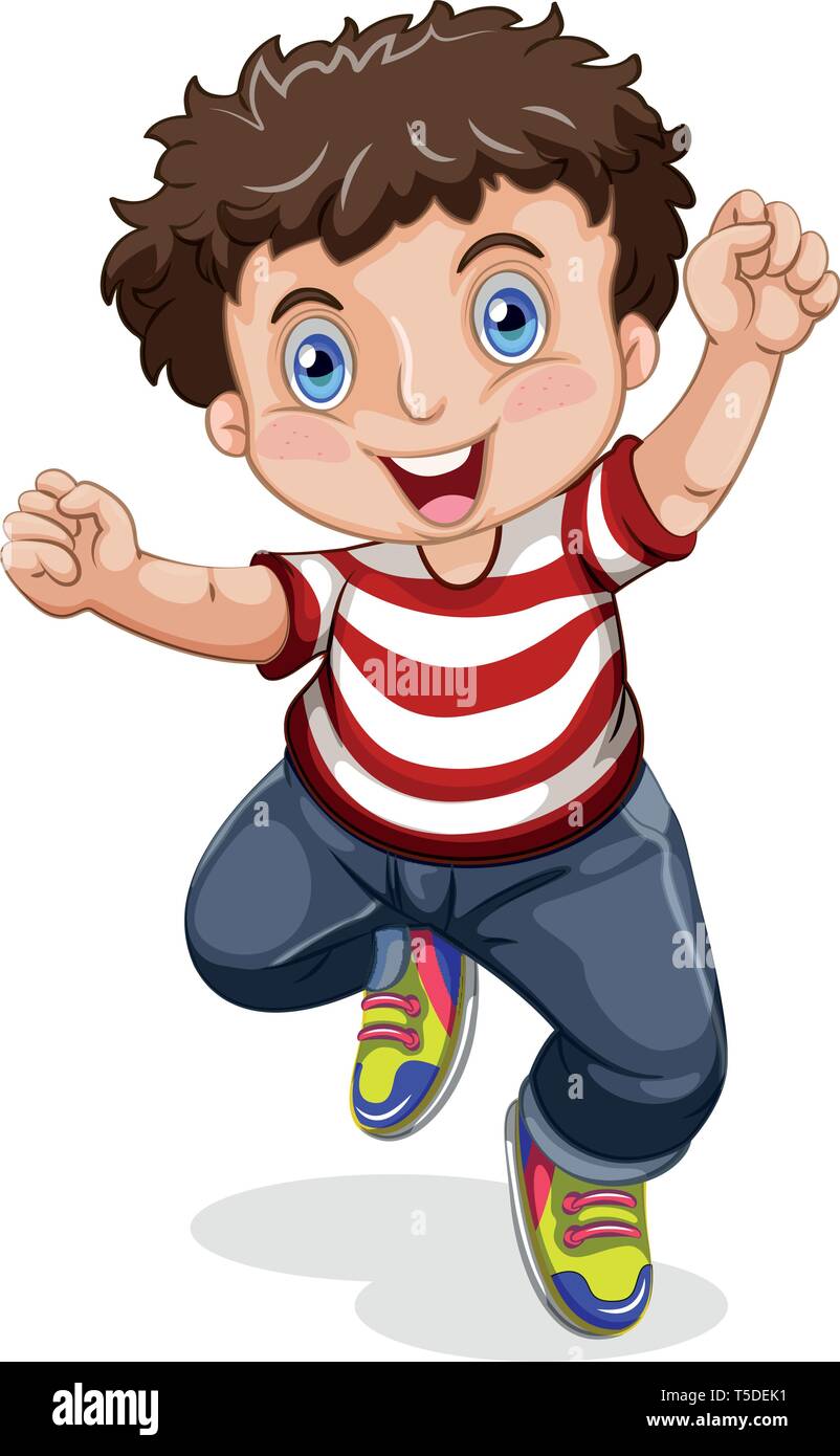 A happy boy character illustration Stock Vector Image & Art - Alamy