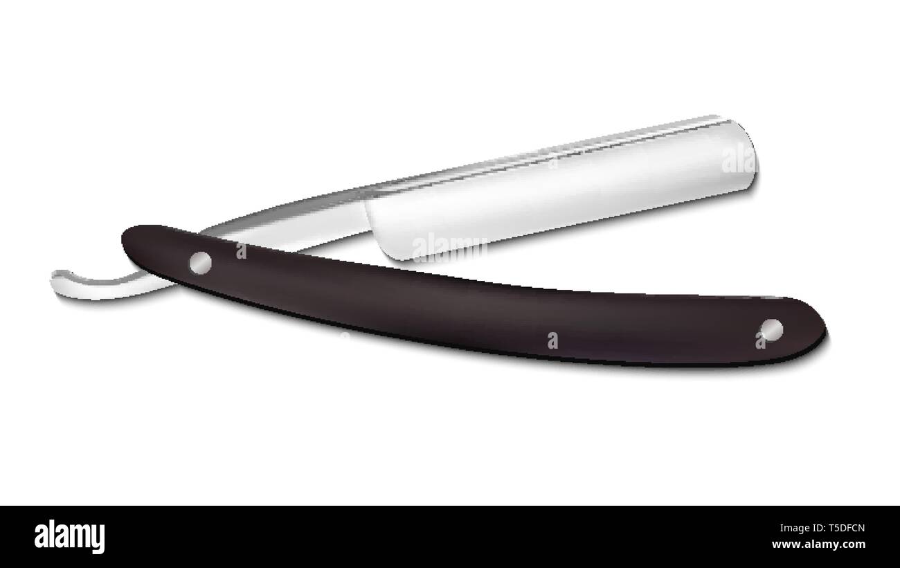 Realistic Barber Steel Razor Instrument Vector Stock Vector Image & Art ...