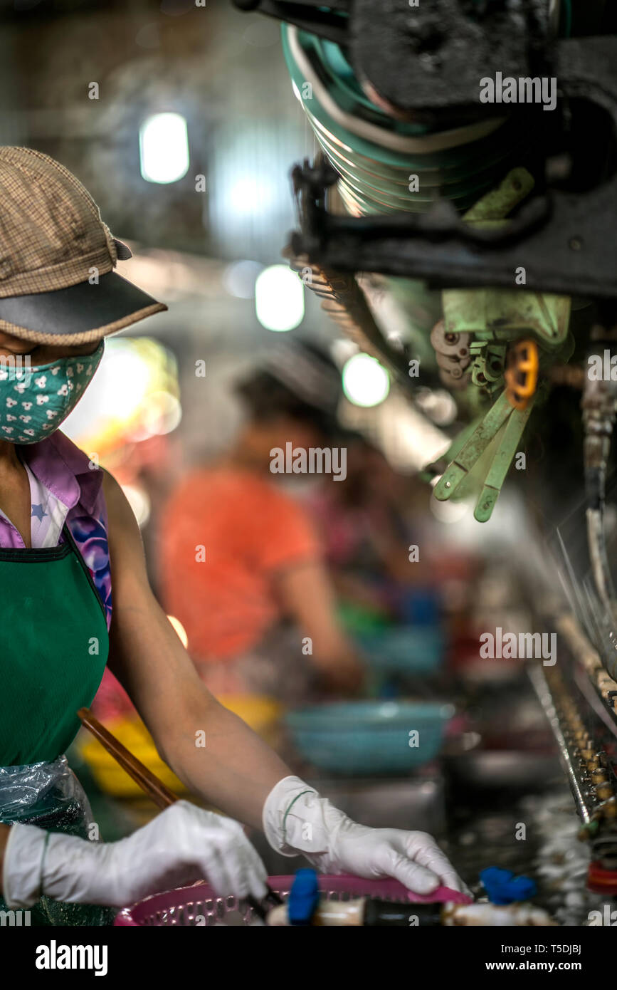 Silk Factory Vietnam Stock Photos & Silk Factory Vietnam Stock Images